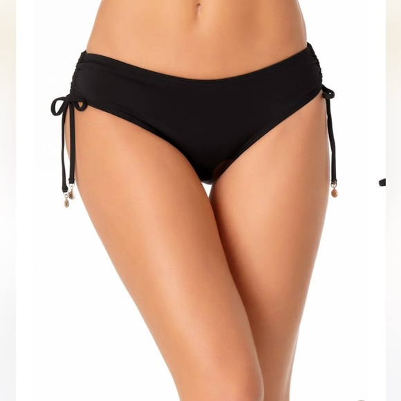 Anne Cole Other - Anne Cole Live In Color Side Tie Black Swim Bottoms Size Large Beach 🏝️ ☀️